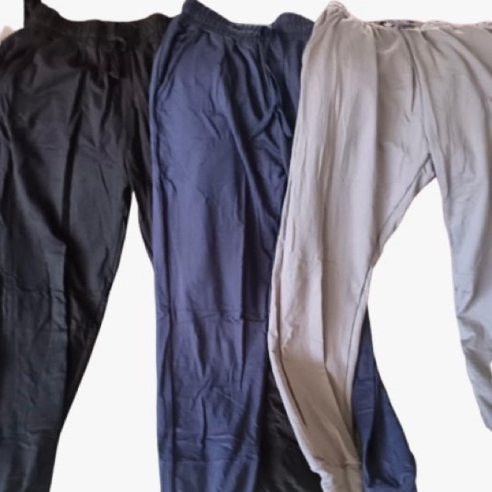 Versatile Jogger Pants Set - Black, Navy, and Cream